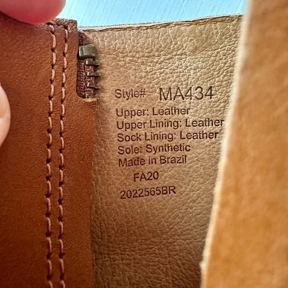 Leather Ankle Boots: Madewell Mira Side Seam Ankle Boot in English Saddle - Picture 5 of 5